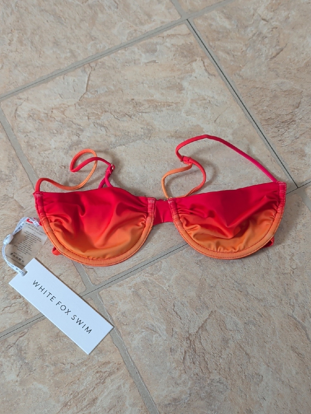 NWT White Fox Boutique Swim Ombre 'Sunset' Bikini Top